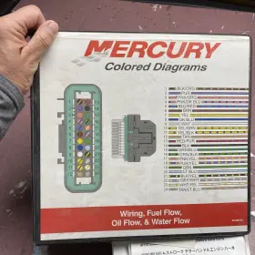 90-899755 Mercury Colored Diagrams Wiring Fuel Oil And Water Flow Big Binder