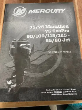 90-8m0110566 Mercury Outboard Service Repair Manual 75-125 Hp Marathon Seapro