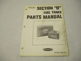 Mercury Gbp003692 Vintage 1974 Outboard Fuel Tanks Parts Manual Catalog Section D