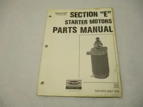 Mercury Gbp003693 1979 Merc Mark Outboard Starter Motors Parts Manual Catalog Section E