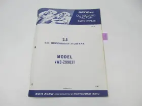 Mercury Mw-20 Outboard Motor Parts Catalog For Wards Sea King 3.5 Hp 1969 Vwb-299031