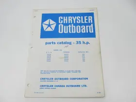 Ob1023 Mercury Outboard Parts Catalog For Chrysler 35 Hp 1968 35018 35218 35318 35418
