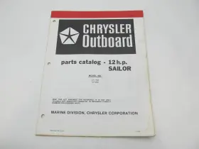 121b9a Mercury Ob3075 Outboard Parts Catalog For Chrysler 12 Hp Sailor 1979 121h9a