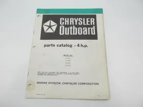 Ob3354 Mercury Chrysler Outboard Parts Catalog For 4 Hp 1980 42h0g 47h0g 42bog 47bog