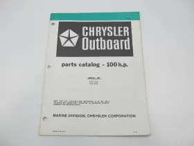 1004bob Mercury Ob3375 Outboard Parts Catalog For Chrysler 100 Hp Blue 1980 1004hob