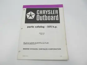 Mercury Ob3887 Outboard Parts Catalog For Chrysler 105 Hp 1983 1058v3h