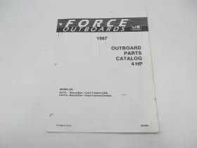 Mercury Ob4096 Outboard Parts Catalog For Force 4 Hp 1987