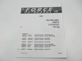 Ob4101 Mercury Outboard Parts Catalog For Force Bayliner 125 Hp 1987