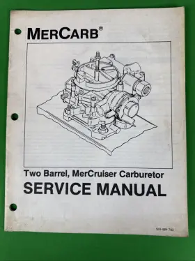 Sis-864 Mercury Mercarb Mercruiser Two Barrel Carburetor Service Repair Manual Sis 864783