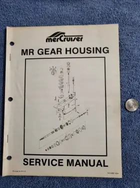 Mercury Sis-869 1984 1084 Mercruiser Boat Mr Gear Housing Service Repair Manual Book