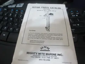 Aa1-a Neptune Mighty Mite Muncie Gear Works Wc-1 And Outboard 1.7 Hp Repair Parts Catalog