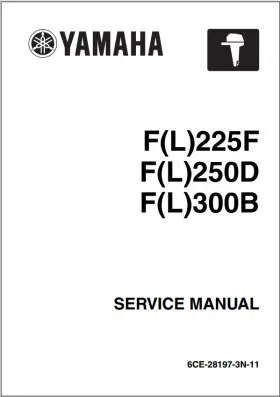 No.6ce-28197-3n-11 2010 Yamaha F L 225f 250d 300b Outboard Motor Service Manual Usb