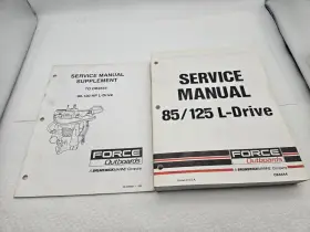 Ob4644 1990 1991 Force Outboards 85 125 Hp L-drive Service Manual And Supplement