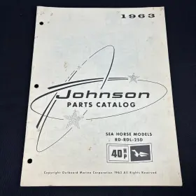 Rd-rdl-25d Omc 379274 1963 Johnson Sea-horse Outboard Parts Catalog 40 Hp