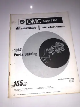 Omc 382838 1967 Stern Drive Parts Catalog 155 Hp Hu-15s Hue-15s