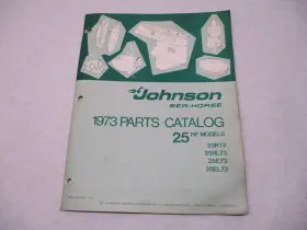 Omc 386134 1973 Johnson Sea-horse 25 Hp Outboard Parts Catalog 25r73 25rl73