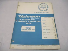 Omc 386223 1972 Johnson Sea-horse Outboard Parts Catalog 20 Hp Models 20r72r 20rl72r