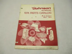 Omc 386550 1974 Johnson 4 Hp Outboard Parts Catalog 4w74 4r74 Final Edition