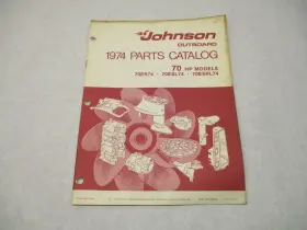 Omc 386558 1974 Johnson 70 Hp Outboard Parts Catalog 70es74 70esl74 Final Editio