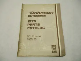 Omc 387020 1975 Johnson 85 Hp Outboard Parts Catalog 85esl75 Final Edition