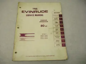 Omc 4285 1966 Evinrude Outboard Service Repair Manual 80 Hp Starflite Speedifour