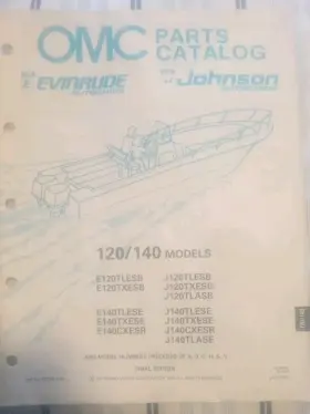 433796 Omc Nos 1990 Evinrude Johnson Outboard Parts Catalog 120/140 Hp