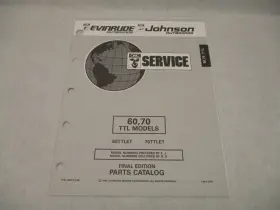 435877 Omc Nos 1993 Evinrude Johnson Outboard Parts Catalog 60-70 Hp Ttl