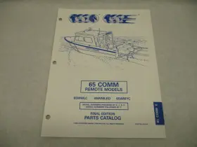 437485f Omc Nos 437485 Evinrude Johnson 65 Comm Remote Outboard Parts Catalog 1995