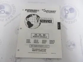 Omc 438153 Evinrude Johnson 20-30 Remote Outboard Parts Catalog 1996