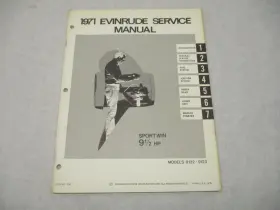 Omc 4747 4 4747 1971 Evinrude Outboard Service Repair Manual 9.5 Hp Sportwin 9122 9123