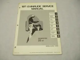 Omc 4749 4 4749 1971 Evinrude Outboard Service Repair Manual 25 Hp Sportster 25102 2510