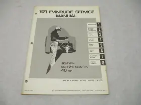 Omc 4750 4 4750 1971 Evinrude Outboard Service Repair Manual 40 Hp Ski-twin/electric