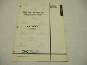Omc 5001625 Evinrude 8 Hp 4-stroke Outboard Prelim Ed Parts Catalog 2001