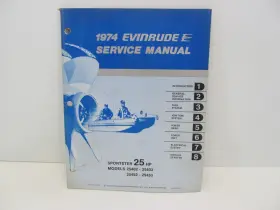 25452 Omc 5016 1974 Evinrude Outboard Service Manual 25 Hp Sportster 25402