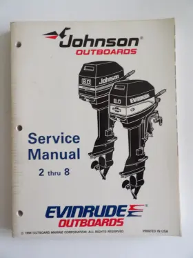 503145 Omc Evinrude Johnson Outboard Service Manual Inch Eo 2-8 Hp 1995