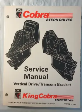 503167 Omc Inch Hu Cobra Stern Drive Vertical /transom Bracket Service Manual