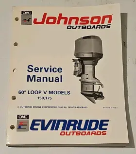 150-175 Omc 507950 Johnson Evinrude Outboard Service Manual Loop V Hp 1990