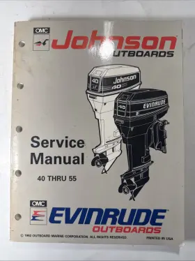 508283 Omc 1992 Johnson Evinrude Outboards Service Manual 40 - 55 Hp #508283
