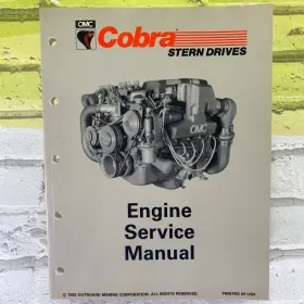 Omc 508290 1992 Cobra Stern Drives Jv Engine Service Manual P/n