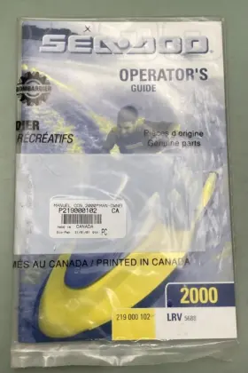 Sea-doo 219000102 Sea-doo Operators Guide Eng Con.2000 New Genuine