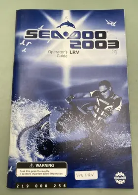 Sea-doo 219000256 Sea-doo Operators Guide Lrv English 2003 New Genuine