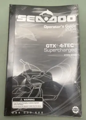 Sea-doo 294000668 Sea-doo Operators Guide Gtx 4-tec Supercharged New Genuine