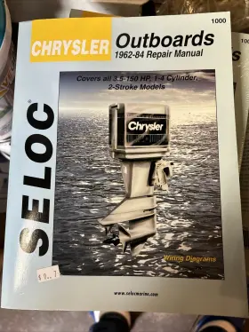 Seloc 715568000187 Chrysler Outboards Repair Manual 1962-84 3.5-150 Hp.2 Stroke Models New