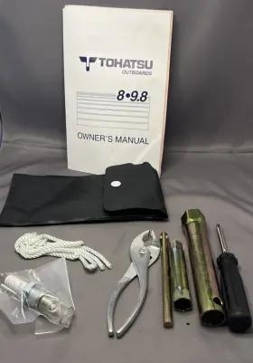 003-11029-b Tohatsu Outboard Owners Manual 2-stroke 8 9.8 Tool Kit Spark Plug
