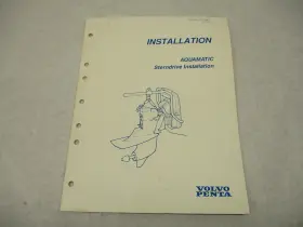 7732709-6 Volvo 2-1989 Penta Installation Manual Aquamatic Sterndrive 1989