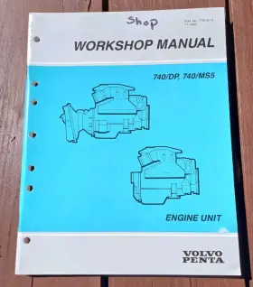 7733187-4 Volvo Penta Service Workshop Manual 740/dp Ms5 Engine Units Oem