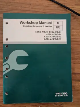 7743454 Volvo Penta Genuine Oem 2004 Electrical Carburetor Ignition Workshop Manual