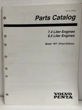 7797468 Volvo Penta Parts Catalog 7.4 8.2 Liter Engines Model Wt