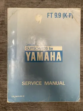 Lit-18616-00-18 Yamaha 1986 Ft9.9 K-p Service Manual Part Number -