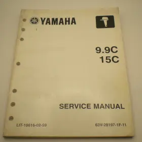 Yamaha Lit-18616-02-59 Oem Service Shop Manual 9.9c 15c 63v-28197-1f-11